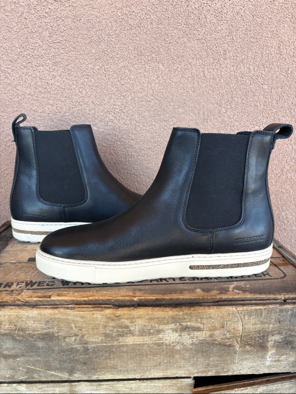 Birkenstock Bend Chelsea Boot In Black Leather - Picture 9 of 11